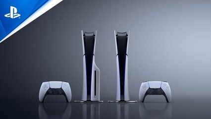 Vistazo a la nueva PlayStation 5. Same Immersive Power. New Slimmer Size.