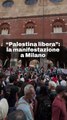 Milano, presidio palestinese in piazza dei Mercanti