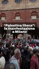 Milano, presidio palestinese in piazza dei Mercanti