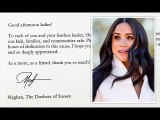 'So deeply appreciated' Meghan Markle sends wishes to US mums in 'moving' tribute