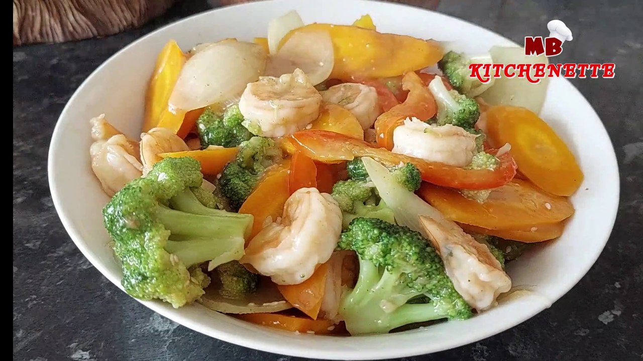 SHRIMP AND VEGETABLES STIR FRY/RESTAURANT STYLE STIR FRY RECIPE | CHOPSEUY HACK | #food #cooking