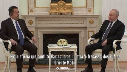 Putin afirma que conflito Hamas-Israel ilustra 'o fracasso' dos EUA no Oriente Médio