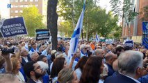 Los himnos de Israel y España suenan juntos contra el terrorismo de Hamás en Madrid
