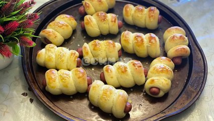 Fluffiest Hotdog Bakery Style Sausage Buns Recipe | Easy Homemade Hot dog in a bun Recipe By CWMAP