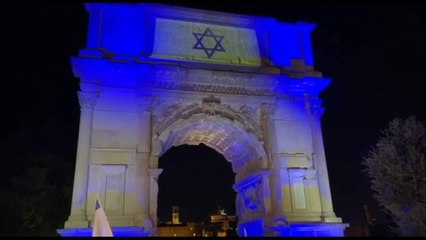 Israele, al via fiaccolata del 'Foglio' all'arco di Tito a Roma