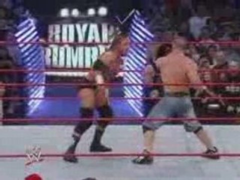 John Cena and Triple H are kicking at each other