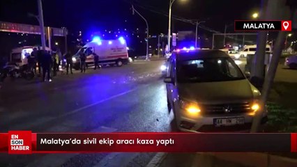 Malatya’da sivil ekip aracı kaza yaptı