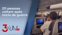 Imagens mostram primeiros brasileiros retornando de Israel em avião da FAB