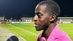 Crawley Town striker Ade Adeyemo on his first professional appearance at Sutton United in the EFL Trophy