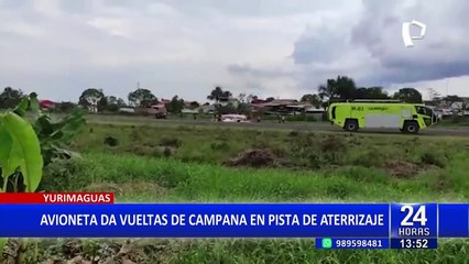 Loreto: avioneta termina volteada tras accidente en aeropuerto de Yurimaguas