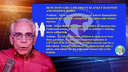 Rene Rofe Kids Blanket Sleepers and Robes Can Ignite