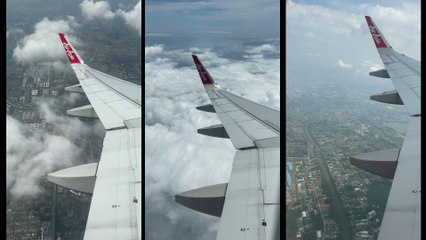 AirAsia flight from Bangkok to Kuala Lumpur Malaysia