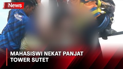 Mahasiswi Nekat Panjat Tower Sutet di Sleman, Evakuasi Berjalan Dramatis