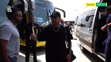 Neymar arrives in Cuiaba for Brazil qualifiers