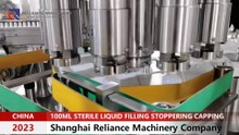 high speed 100ml medical liquid bottle filling stoppering and capping machine RELIANCE