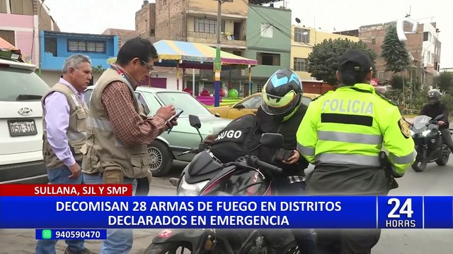 Sucamec incauta dos granadas de guerra y armas de fuego durante operativo