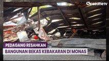 Pedagang Resahkan Bangunan Bekas Kebakaran di Lenggang Jakarta Ambruk