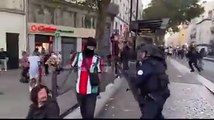 Unlike the UK, Canada and Australia, it is illegal to support terror organizations in France. Police break up a massive protest celebrating Hamas. #Israel #IsraelPalestineWar #HamasMassacre #GazaU