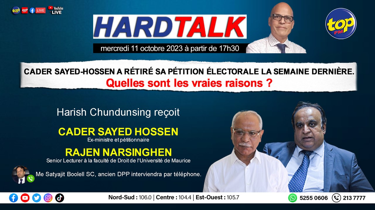 HARDTALK - Cader Sayed-Hossen a rétiré sa pétit...