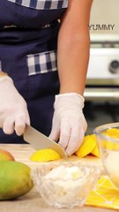 تشيز كيك الكنافة بالمانجو