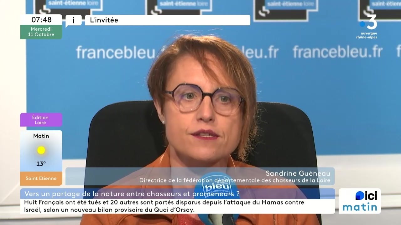 Sandrine Guéneau, la directrice de la fédération départementale des chasseurs de la Loire