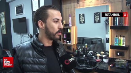 Kuaförde yere düşerek patlayan sprey ilginç anlara neden oldu