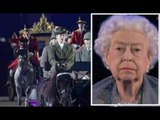 Lady Louise guida i cavalli reali ad applaudire mentre la regina osserva il tributo al principe Fili