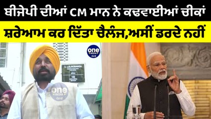 ਬੀਜੇਪੀ ਦੀਆਂ CM Mann ਨੇ ਕਢਵਾਈਆਂ ਚੀਕਾਂ, ਸ਼ਰੇਆਮ ਕਰ ਦਿੱਤਾ ਚੈਲੰਜ, ਅਸੀਂ ਡਰਦੇ ਨਹੀਂ |OneIndia Punjabi