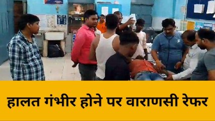 भदोही: सड़क दुर्घटना में बाइक सवार गंभीर रूप से हुआ घायल