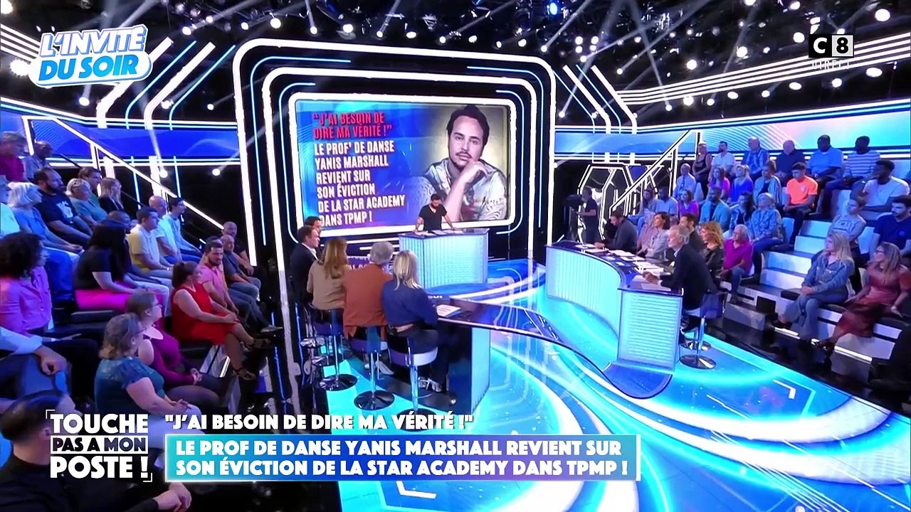 Yanis Marshall, sur le plateau de "Touche pas à mon poste" sur C8, s'exprime sur son éviction de la Star Academy.