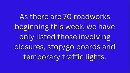 Preston roadworks starting Oct 16 - Oct 22