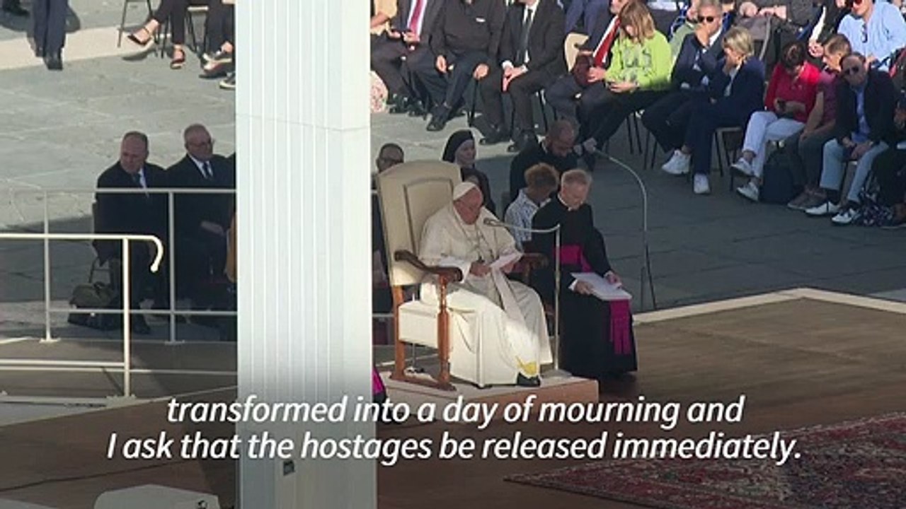Pope urges release of hostages in Hamas-Israel war and ‘very worried' about siege of Gaza