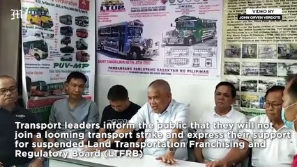 Transport leaders back suspended LTFRB chief