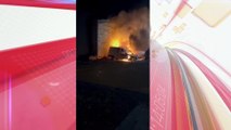 Incêndio destrói veículos que estavam em pátio de empresa em Apucarana