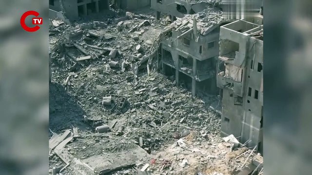 Gazze'deki yıkım havadan görüntülendi