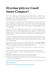 Hvordan aktivere Gmail Smart Compose