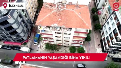 Bahçelievler’de doğalgaz patlamasının yaşandığı bina yıkılıyor