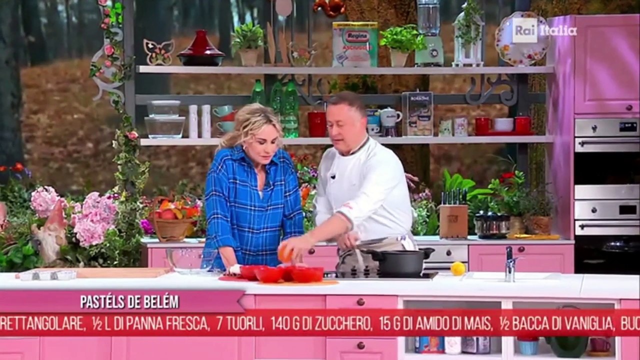 Someone tries to make Pastéis de Belém on a RAI program but they look more like Queijadinhas