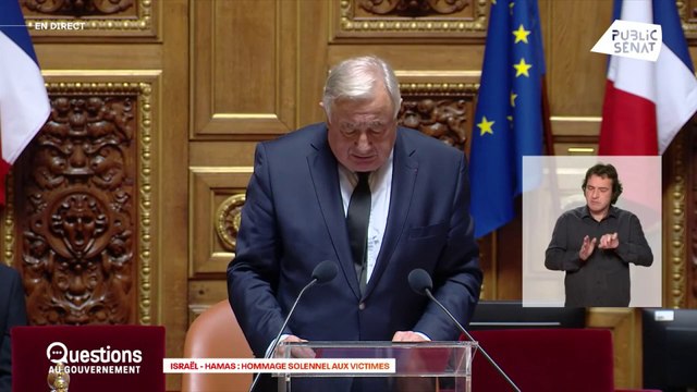 Gérard Larcher rend hommage aux victimes israéliennes et parle de « crime contre l’humanité »