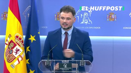 Gabriel Rufián explica las tres "condiciones o exigencias" para el sí a la investidura de Sánchez
