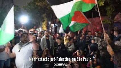 Manifestação pró-Palestina em São Paulo
