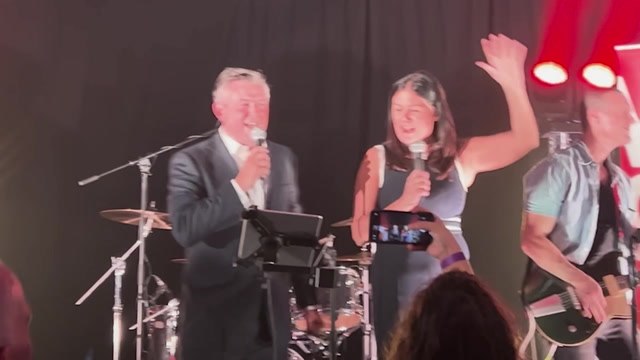 Labour MPs take to the stage for karaoke following Labour Conference