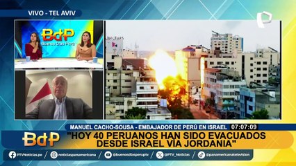 Peruanos en Israel: aún quedan alrededor de 100 connacionales por evacuar, indica embajador
