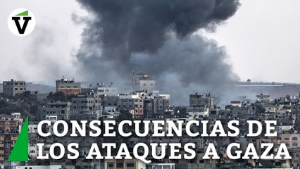 Las calles de Gaza tras los bombardeos de Israel y la respuesta con misiles desde la Franja