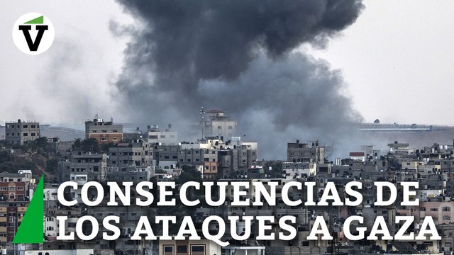 Las calles de Gaza tras los bombardeos de Israel y la respuesta con misiles desde la Franja
