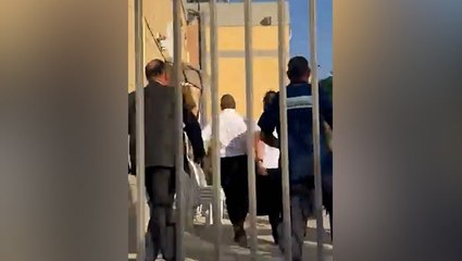 James Cleverly runs for cover as missile sirens sound during visit to southern Israel