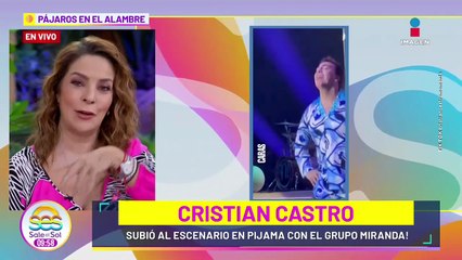 ¡Cristian Castro canta en PIJAMA con el grupo Miranda!