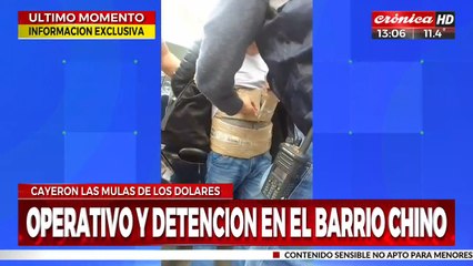 Aduana y PFA detuvieron a tres personas con US$ 400.000 en el Barrio Chino