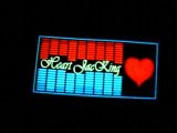 T-SHIRT RED HEART LUMINEUX EQUALIZER LED ELECTROLUMINESCENT