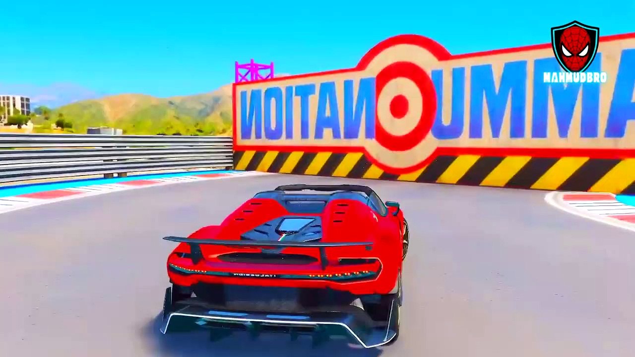 GTA V Epic New Stunt Car Racing Challenge by Superheros Deadpool & Antman